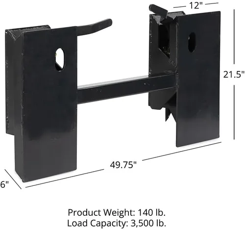 Vista 6 de Placa adaptadora universal de fácil montaje para cargadora, Bobtach Blank QTA