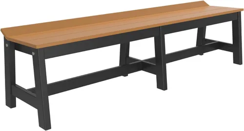 Vista 12 de Furniture Barn USA Poly Lumber - Banco de comedor de 41 pulgadas, caoba antigua multicolor (Antique Mahogany)