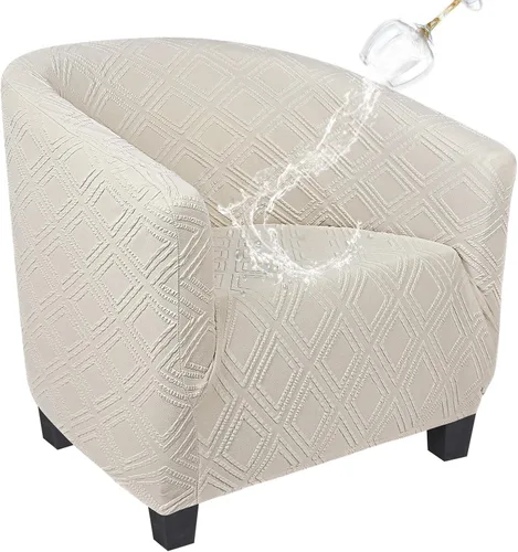 Vista 22 de SearchI Funda Elástica para Silla Club, Fundas Elásticas para Silla Barrel, Fundas Estampadas para Silla Tub, Funda de Elastano Suave para Sillón