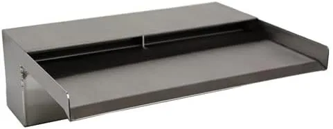 Vista 4 de Zanardi 8" Open parte superior Cascada Spillway Scupper para Características del agua, piscinas, Fountains – Acero inoxidable, 8