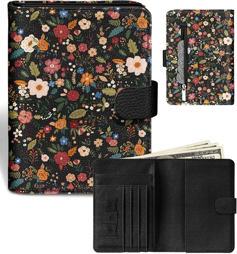 Vista 11 de Slohif Funda para pasaporte para viajes, para mujeres y hombres, bloqueo RFID, protector de pasaporte para tarjetas de tarjeta de embarque, Negro
