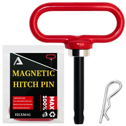 Vista 10 de Pasador de Enganche Magnético, Pasadores de Enganche de Remolque de Cortadora de Césped de 1/2 Pulgada - Pasador de Puerta de Remolque Magnético