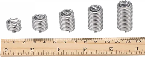 Vista 4 de uxcell Insertos de rosca de alambre 1/2-13 UNC 3.0D 304 Tipo helicoidal de acero inoxidable Reparación de tornillo de alambre en espiral Manga