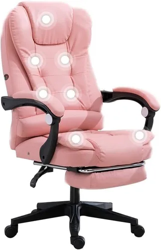 Vista 11 de Leather Desk Gaming Chair with Footrest 7-Point Massage Double seat Cushion Ergonomic High Backrest Office Computer Chairs for Workspace Conference