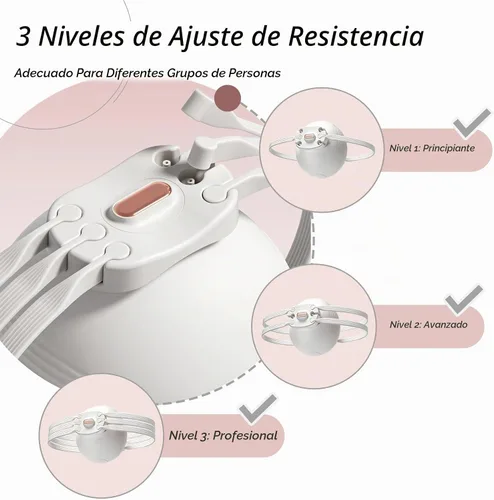 Vista 3 de Dispositivos de ejercicio de muslo, ejercitador de suelo pélvico y entrenador de Kegel con resistencia ajustable, equipo de ejercicio interno