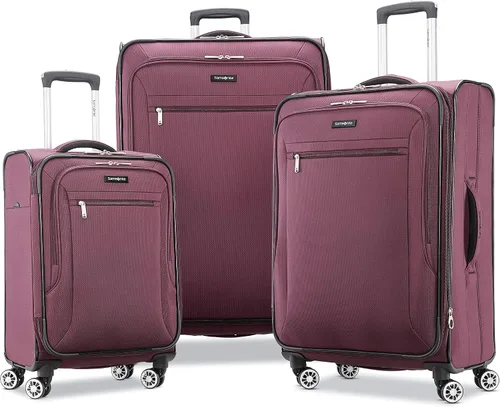 Vista 7 de Samsonite Ascella X Softside - Equipaje expansible con ruedas giratorias, Ciruela