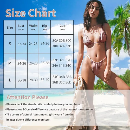 Vista 3 de Silkglory Conjunto de bikini para mujer, bikini triangular de corte alto para mujer, traje de baño de 2 piezas, bikini con tanga sexy