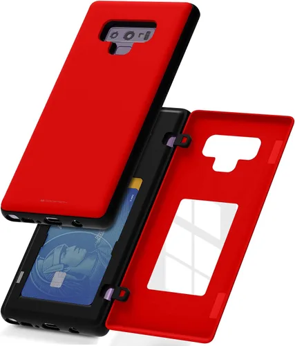 Vista 56 de GOOSPERY Parachoques magnético para puerta compatible con Galaxy Note 10, estuche tipo billetera con tarjetero, cierre automático por iman, funda