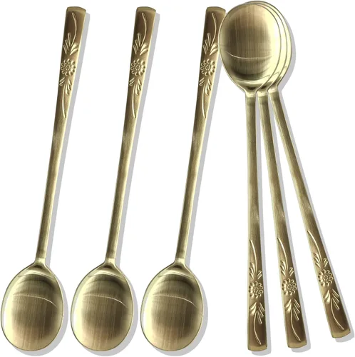Vista 11 de [6 P] [Hecho en Corea] Cuchara de sopa estilo coreano de 8.5 pulgadas Premium 304 (18/10) Cucharas de postre de acero inoxidable Cuchara de cena