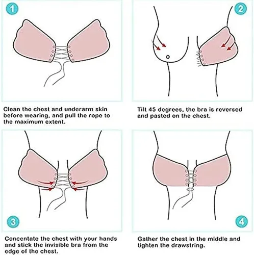 Vista 5 de Kiss Bra - Sujetador adhesivo de silicona sin tirantes para mujer, multicolor, Fresh