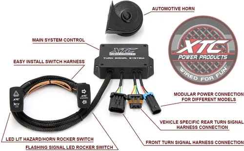 Vista 2 de XTC Power Products Sistema de señal de giro W/cuerno 2019 Yamaha Wolverine TSS-YAM-S4