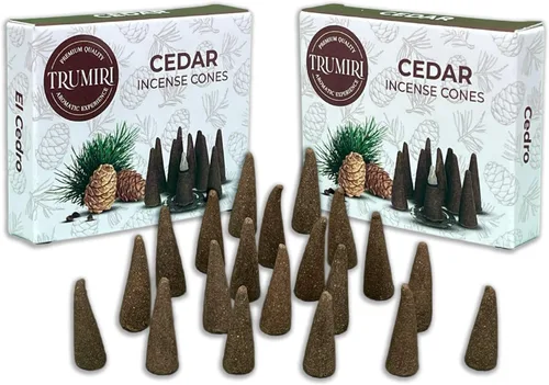 Vista 16 de TRUMIRI Incienso ámbar – Paquete de 20 conos (2 x 10) – Incienso de cono perfumado