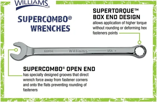 Vista 2 de Williams WS-1171SCA Juego de llaves súper combinadas de 11 piezas