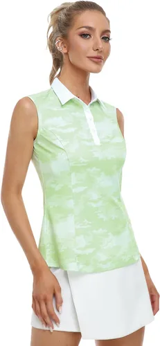 Vista 3 de Hiverlay Women Golf Shirts Polo Shirts for Women UPF 50+ Lightweight Quick-Dry Collared Tennis Daily Shirts Work Tops