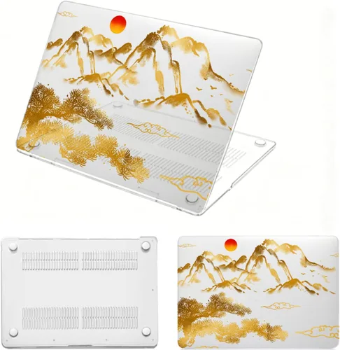 Vista 17 de Funda para MacBook Air de 15,3 pulgadas M2/M3/M4/M5, mármol Mármol turquesa púrpura