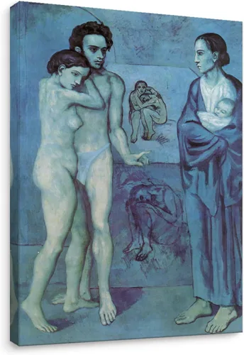 Vista 21 de Niwo ART - Bandera, serie de pinturas más famosas del mundo, lienzo para pared, decoración del hogar, envoltura de galería, estirado, enmarcado