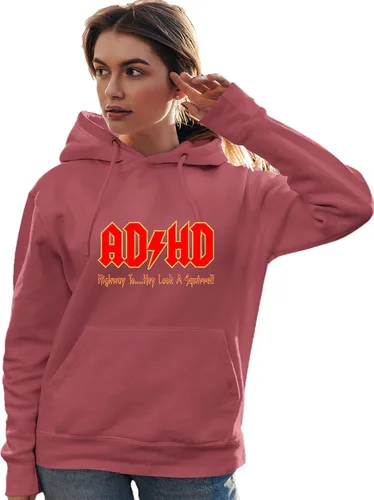 Vista 14 de Go All Out Sudadera con capucha para hombre y mujer con texto en inglés "Highway To Hey Look A Squirrel