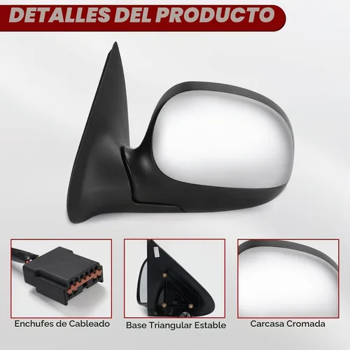 Vista 5 de PZ Espejo para puerta lateral del conductor compatible con Ford F150 1997