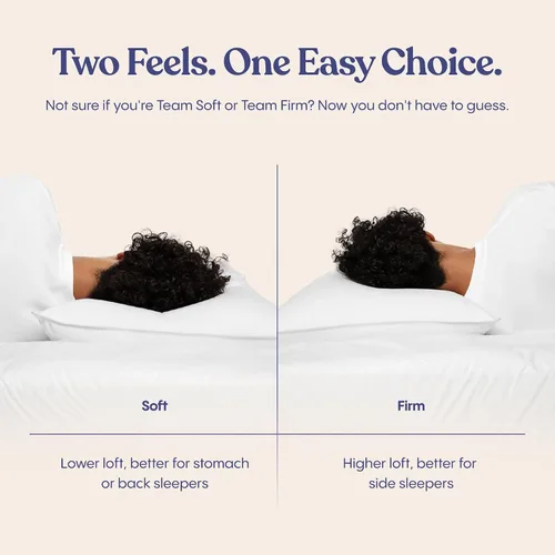 Vista 4 de FluffCo Almohadas Zen Fluff – Alternativa al plumón – Almohada de cama estándar/Queen para dormir fabricada en Estados Unidos – Almohada de lujo