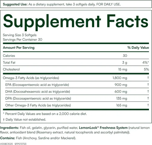 Vista 2 de Purity Products - Cápsulas blandas Ultra Pure Omega 3 Super Formula 90