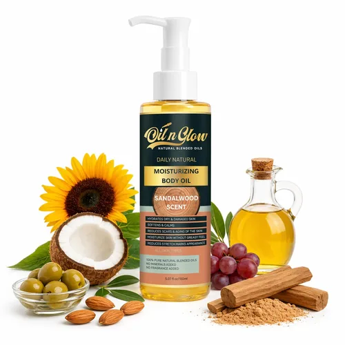 Vista 10 de Aceite corporal hidratante 100% natural para después de la ducha, aceites corporales hidratantes no grasos para mujeres y hombres, piel seca, 5.07