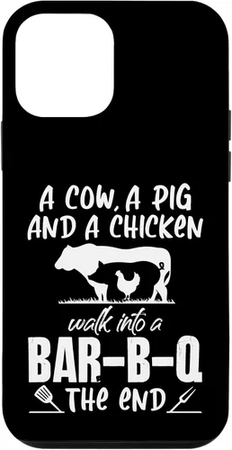 Vista 12 de iPhone 14 A Cow, A Pig And A Chicken Walk Into A Bar B Q End Case
