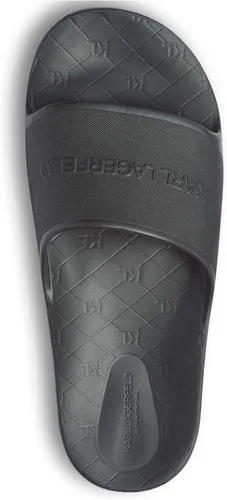 Vista 4 de Karl Lagerfeld Paris Sandalia para hombre con logotipo elevado Eva Pool Slide