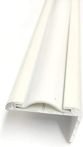 Vista 2 de Vinilo blanco de 5/8 de pulgada, moldura de inserción, cubierta de tornillo, remolque de viaje para caravana (35 pies, blanco)