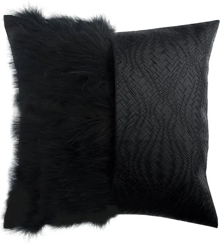 Vista 15 de The HomeCentric Funda de cojín para silla, funda de almohada texturizada, 12 x 12 pulgadas (11.8 x 11.8 in), funda de almohada de piel sintética 11.