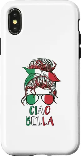 Vista 5 de Ciao Bella Italian Woman with Sunglasses Flag Italy Colors Case for iPhone 17