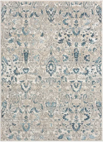 Vista 3 de LUXE WEAVERS Alfombra de área azul floral vintage 4x5