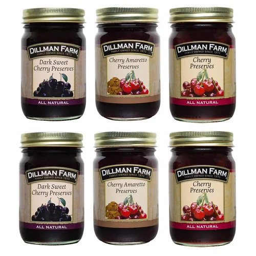 Vista 3 de Dillman Farm Paquete variado navideño de 6 piezas de conservas de manzana, 3 sabores
