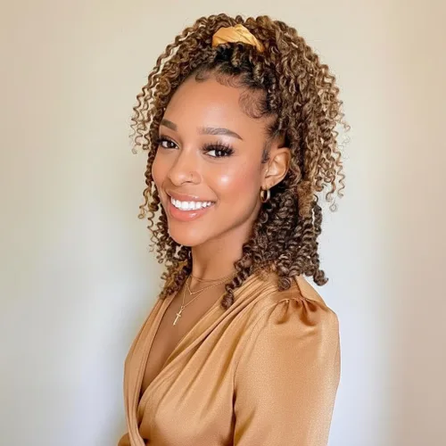 Vista 16 de Fulcrum Pelo de ganchillo Passion Twist de 8 pulgadas, 9 paquetes de cabello pretrenzado y prerrizado para mujeres negras (8 pulgadas