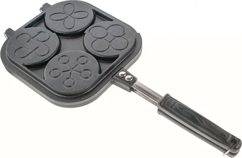 Vista 4 de 5 STAR SUPER DEALS Molde antiadherente de doble cara para hacer panqueques con 4 pequeños diseños de moldes decorativos para huevos perfectos