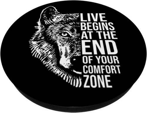 Vista 2 de Life Begins At The End Of Your Comfort Zone - Wild PopSockets Swappable PopGrip