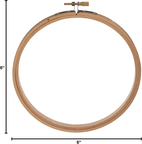 Vista 3 de Darice Aro de madera para bordar, 6 pulg.