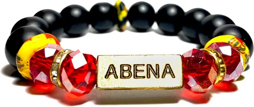 Vista 63 de Pulseras africanas tradicionales con nombre nacido en el día para mujeres de Ghana, materiales naturales, ajuste cómodo y holgado