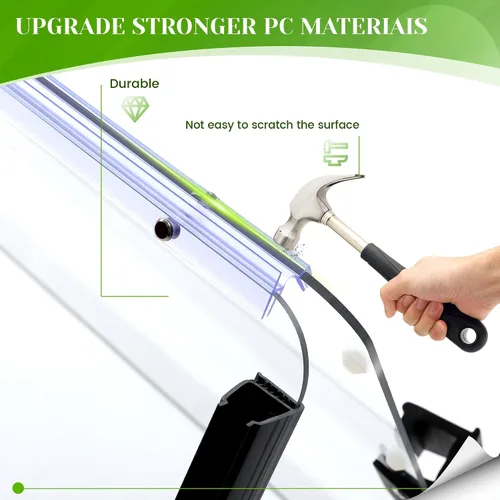 Vista 4 de HECASA Parabrisas transparente compatible con modelos de carritos de golf Yamaha G2/G9 de 1985-1995, parabrisas plegable