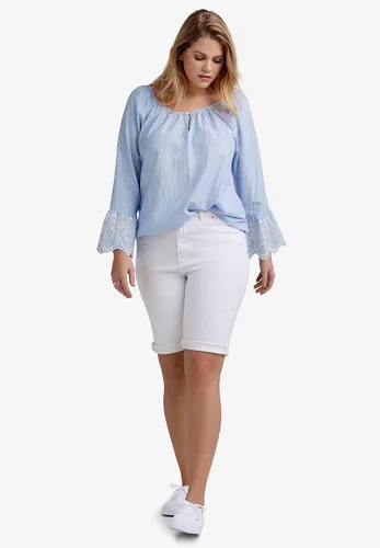Vista 6 de Ellos Bermudas vaqueras de talla grande para mujer