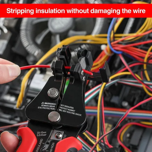 Vista 5 de SPEEDWOX Pelacables automático 3 en 1, herramienta de prensado de corte de pelado de cables, herramienta de prensado de cables universal de mano