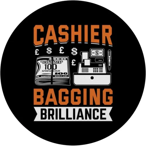 Vista 3 de Cashier Bagging Brilliance PopSockets Adhesive PopGrip