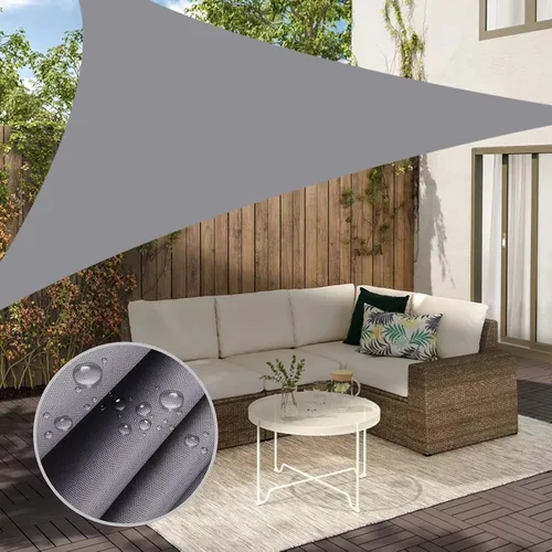 Vista 21 de Neween Toldo Vela, 6'7'' x 6'7'' x 6'7'' Toldo Vela Triangular Impermeable para Patio Jardín Cubierta Pérgola Exterior Toldo Vela 98% Bloqueo UV