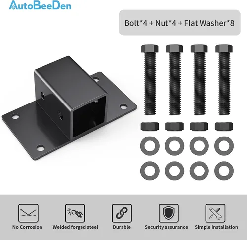 Vista 2 de Cubo de tractor con receptor de 2 pulgadas, receptor de enganche de remolque de 2 pulgadas, orificio de pasador de enganche de 5/8 pulgadas