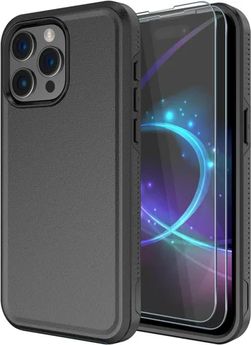 Vista 19 de Diverbox Funda para iPhone 15 Plus [a prueba de golpes] [a prueba de caídas] [protector de pantalla de vidrio templado], funda de protección
