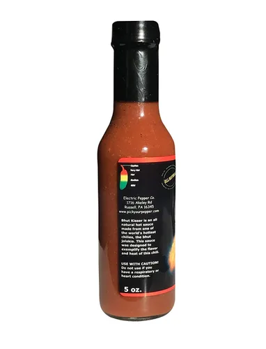 Vista 7 de Ghost Pepper Hot Sauce 7 Whole Ghost Peppers Wicked Tickle Bhut Kisser Very Hot