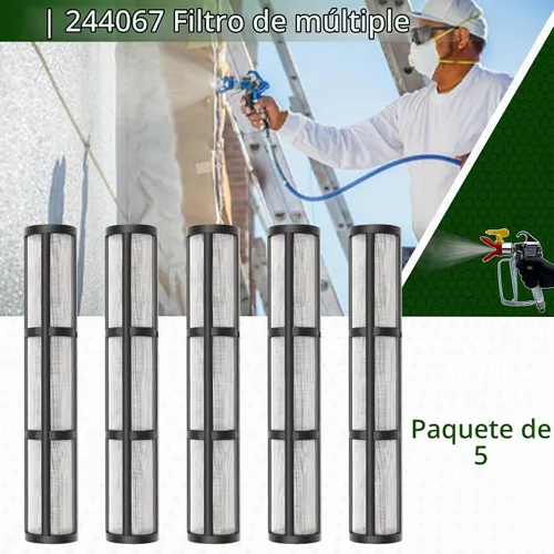 Vista 7 de Paquete de 5 filtros de colector de malla 244067 244-067 60 para 244067 60 malla