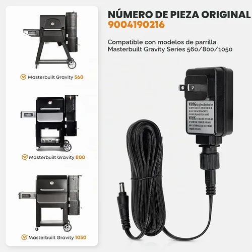 Vista 3 de Stanbroil Adaptador de corriente para Masterbuilt Gravity Series 560/800
