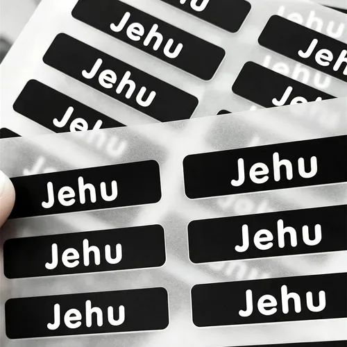 Vista 7 de 100 etiquetas de nombre personalizadas para planchar para ropa