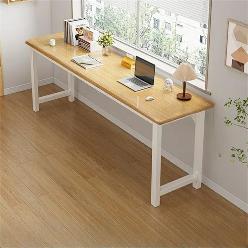 Vista 18 de Escritorio de oficina cuadrado de 15.7 pulgadas de frente a atrás, mesa larga rectangular para sala de estar, escritorio extra largo, estante