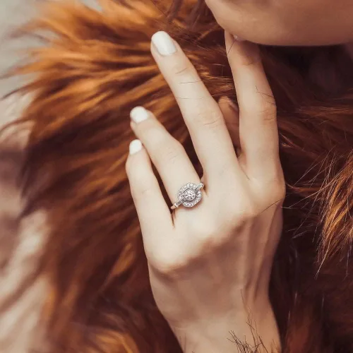 Vista 5 de BERRICLE Anillos Art Deco de plata de ley para mujer, anillo de circonita cúbica